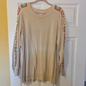 Belle By Kim Gravel Granny Square Knit Sweater